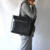 【NOBLE】オイルレザー サイドポケットトートバッグ SKB-NB04