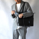 【NOBLE】オイルレザー サイドポケットトートバッグ SKB-NB04