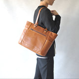 【NOBLE】オイルレザー サイドポケットトートバッグ SKB-NB04