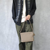 【MATTE】ソフトレザー 横型フラップショルダー SKB-MT06