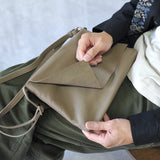 【MATTE】ソフトレザー 横型フラップショルダー SKB-MT06