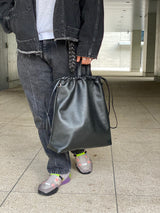 【FIT】WATERPROOFレザー 2WAY巾着バッグL SKB-021FT7