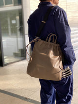 【FIT】WATERPROOFレザー 2WAY巾着バッグS SKB-021FT3