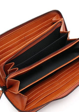 【CUT】ベジタブルタンニンレザー ラウンドロングウォレット SKW-014200