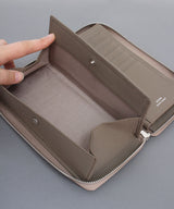 【GENDER】シュリンクレザー ラウンドロングウォレット SKW-020GD1