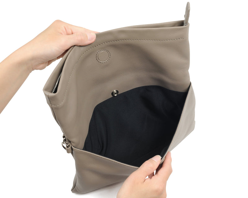 【FIT】WATERPROOFレザー 2WAY 口折れクラッチショルダー SKB-021FT4