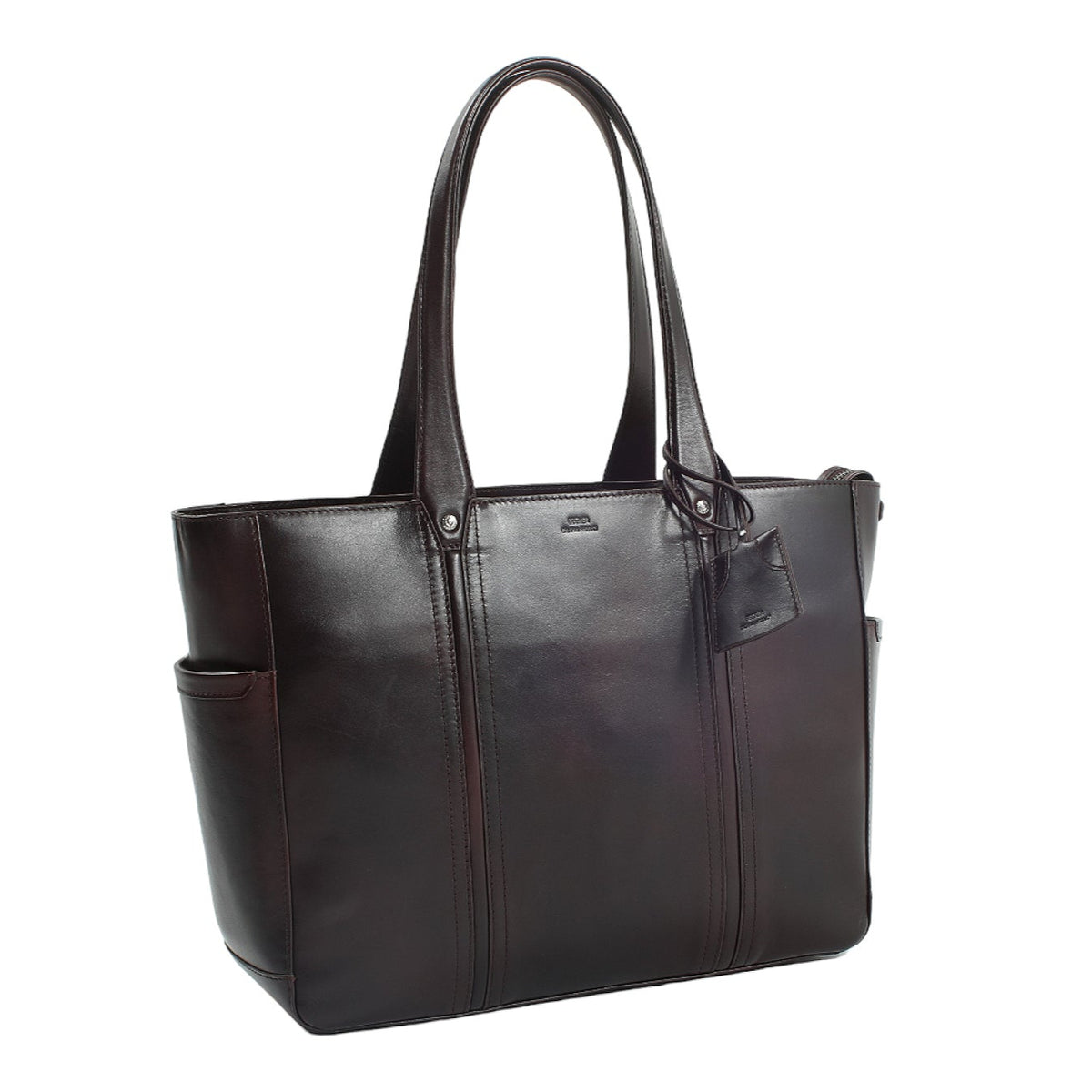 SEEKER　アンティーク レザー トートバッグ　ダークブラウン SEEKER トートバッグ 「LINE」アンティークレザートート SKB