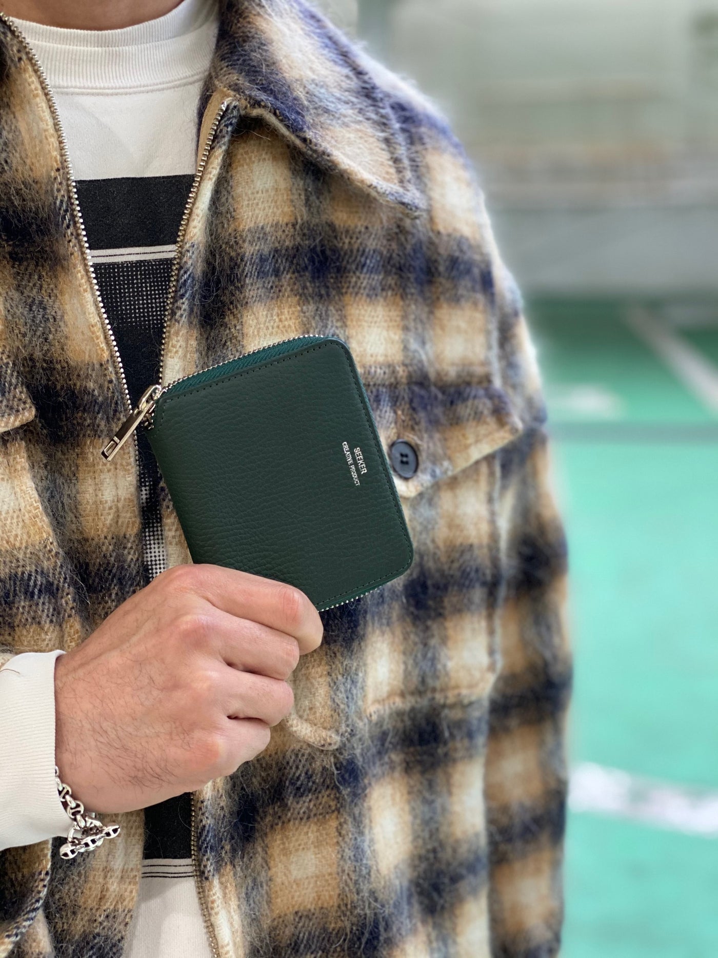 GENDER】シュリンクレザー ラウンドショートウォレット SKW-020GD2